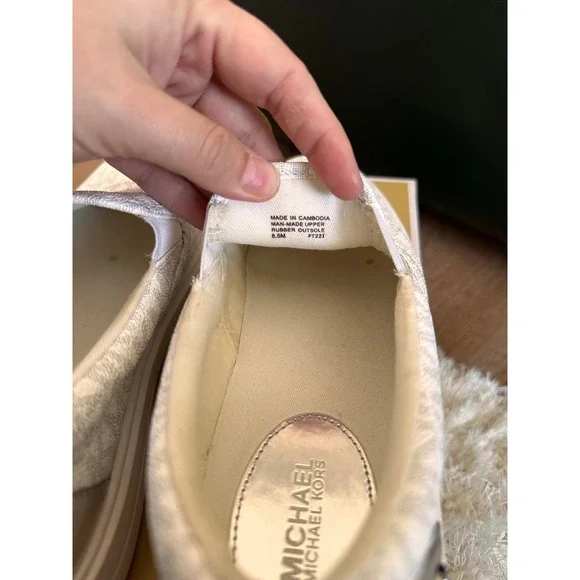MICHAEL KORS Women's MK Logo Slip On Sneakers Bright White Size 8.5 - Picture 7 of 8